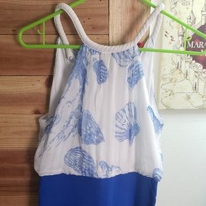 Blue Shell Mini Dress size XS